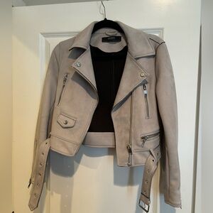 Zara Suede Moto Jacket
